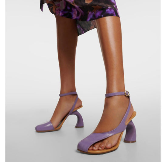 Strange Heel Square Toe Hollow Sandals  Women Shoes Summer