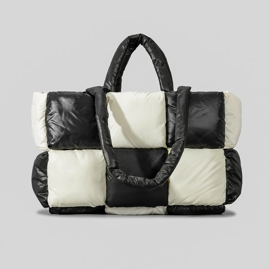 Women’s Quilted Nylon Padded Shoulder Tote