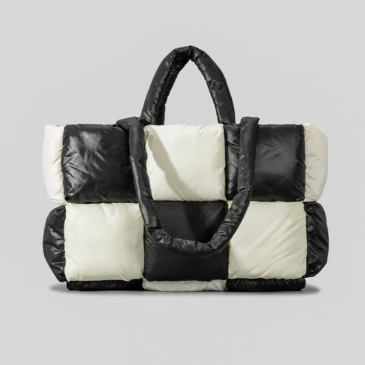 Women’s Quilted Nylon Padded Shoulder Tote