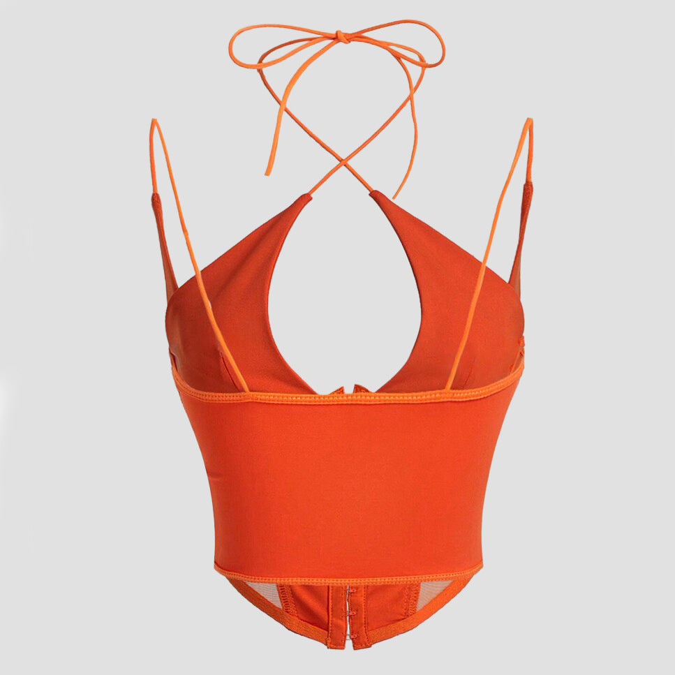 Solid Color Mesh Sheer Sexy Strapless Camisole