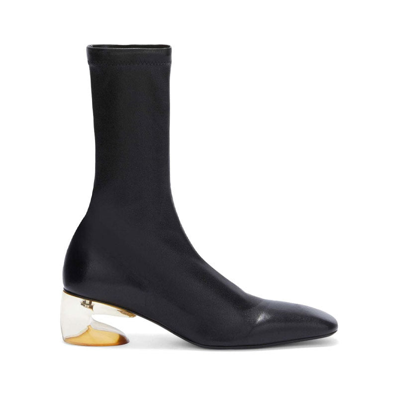 Square Toe Leg Wrap Elastic Long Boots