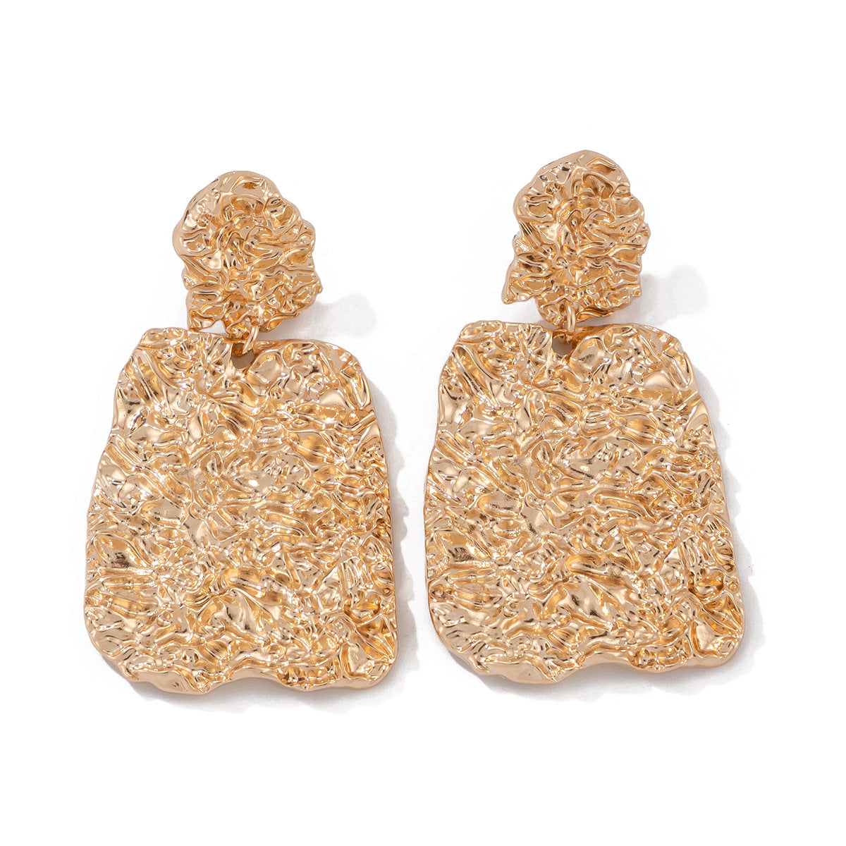 Luxury Gold scallop earrings  large circle earrings