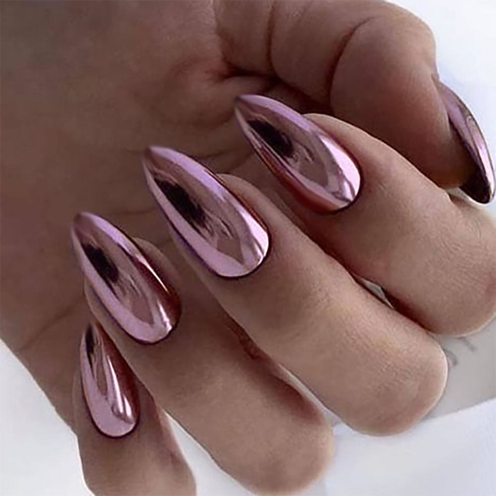 Wearable ElectroplatedNails Bronze Wearable Patch Manicure Nail Finished Products