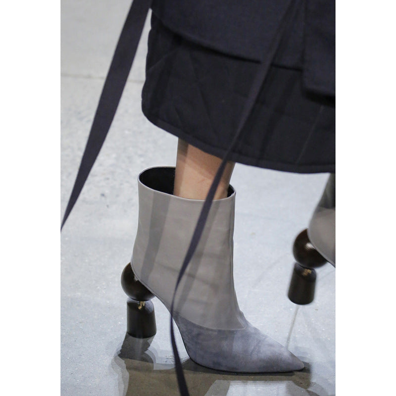 Special Shaped Pointed Toe High Heel Boots