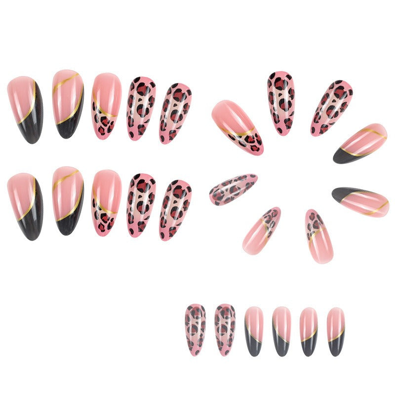 Nail Art Almond Nails Finished Wearable Nails Mid-Length Nail Art