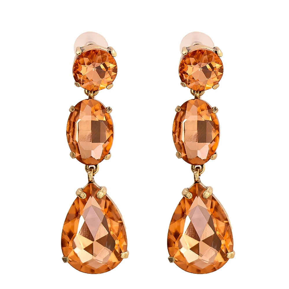 Fashion Dazzling Crystal Earrings Trendy Summer for Women