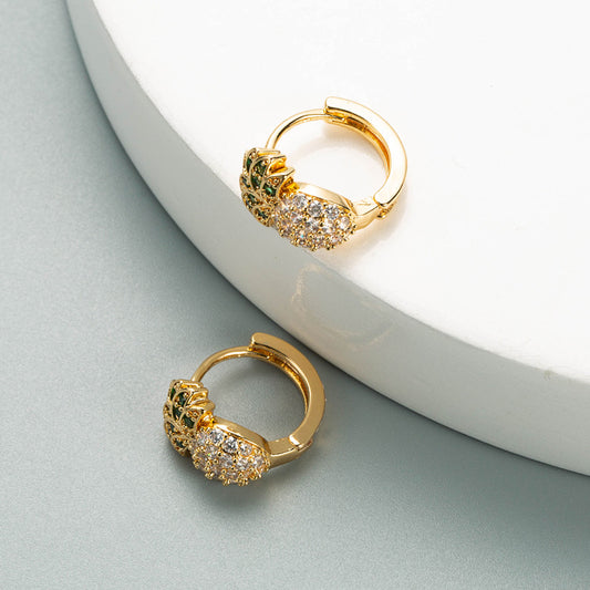 Spring And Summer New Pineapple Shape Cute Earrings