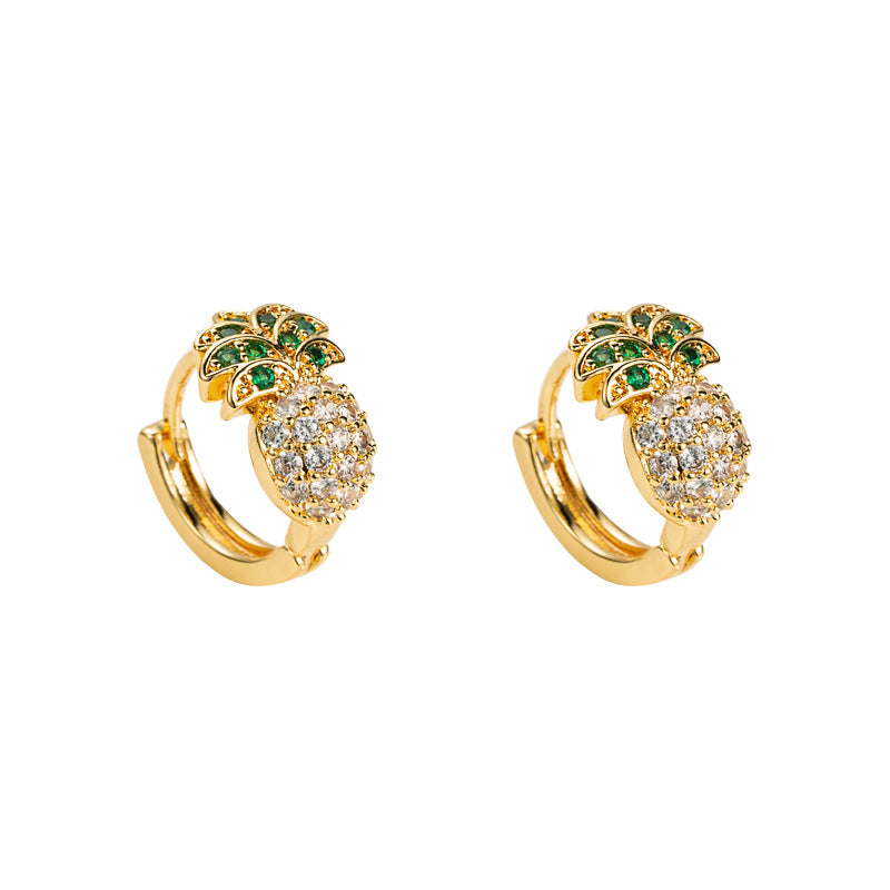 Spring And Summer New Pineapple Shape Cute Earrings