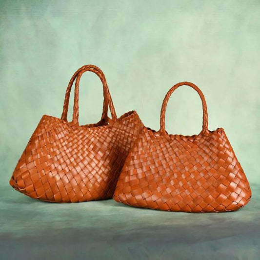 Leather Weave Hand Bags Tote Top Quality Beach Hobos Handbag