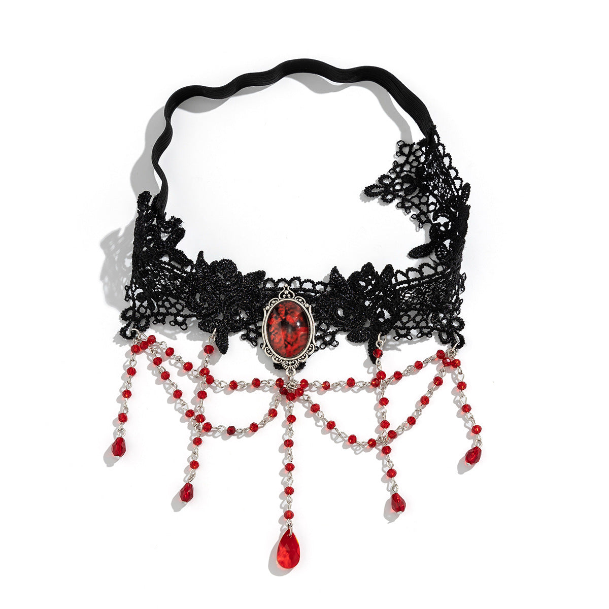 Gothic style pure desire lace leg chain red  crystal sexy leg ring