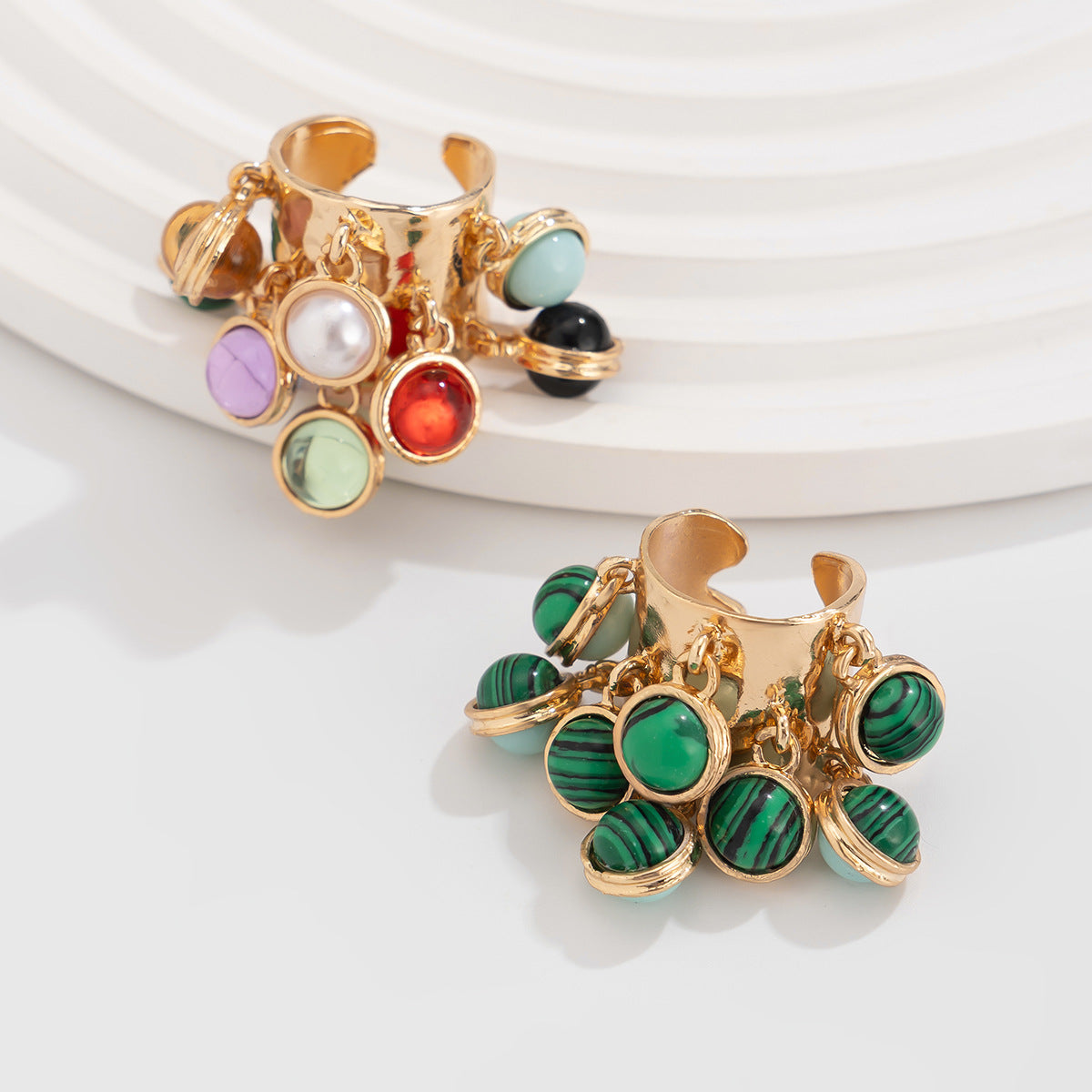 Trending Vintage palace peacock stone circular Ring