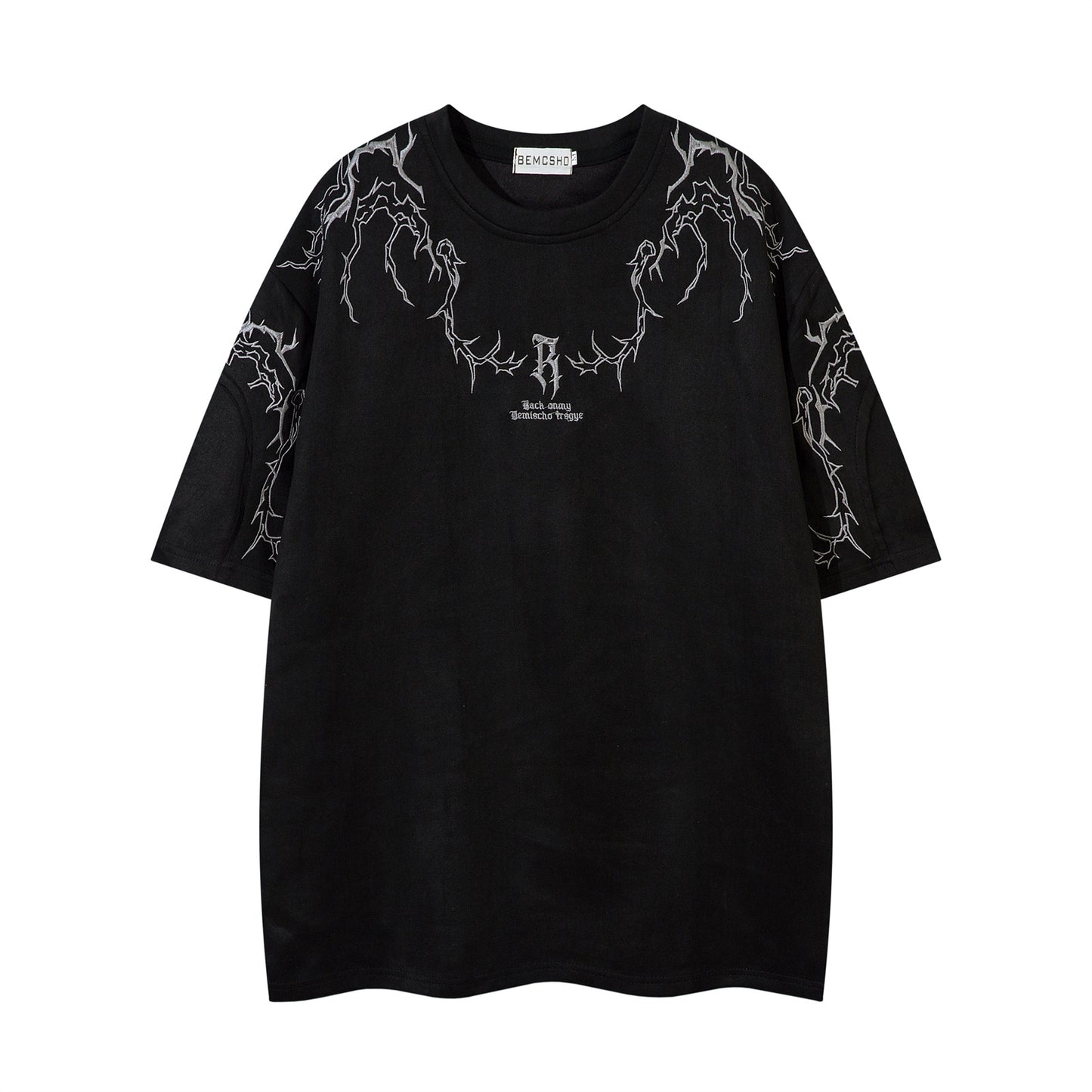 Embroidered short sleeved T-shirt top