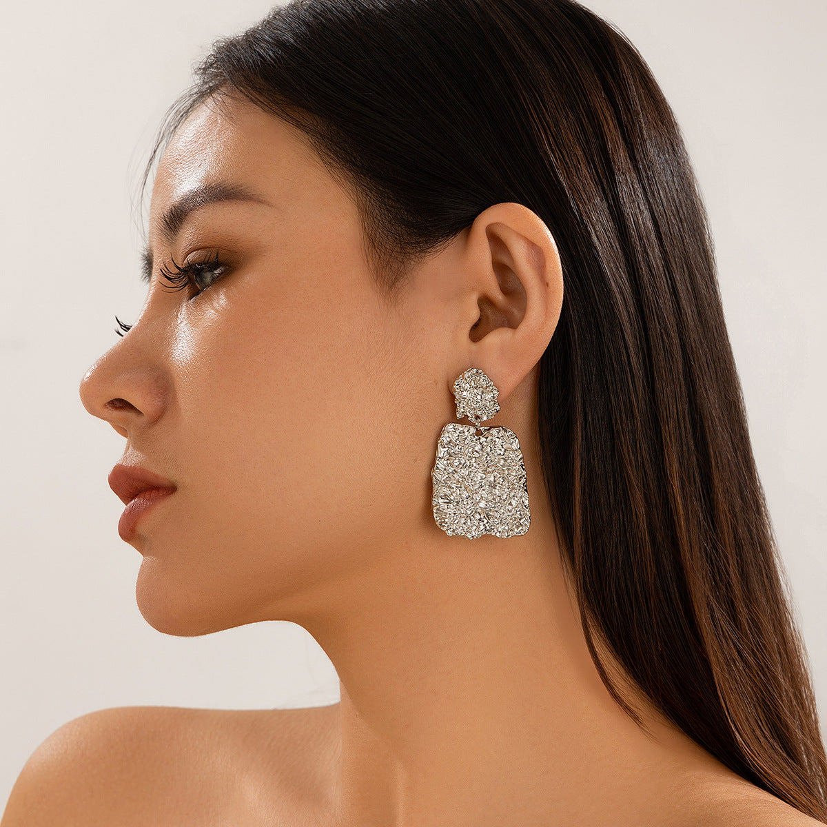 Luxury Gold scallop earrings  large circle earrings