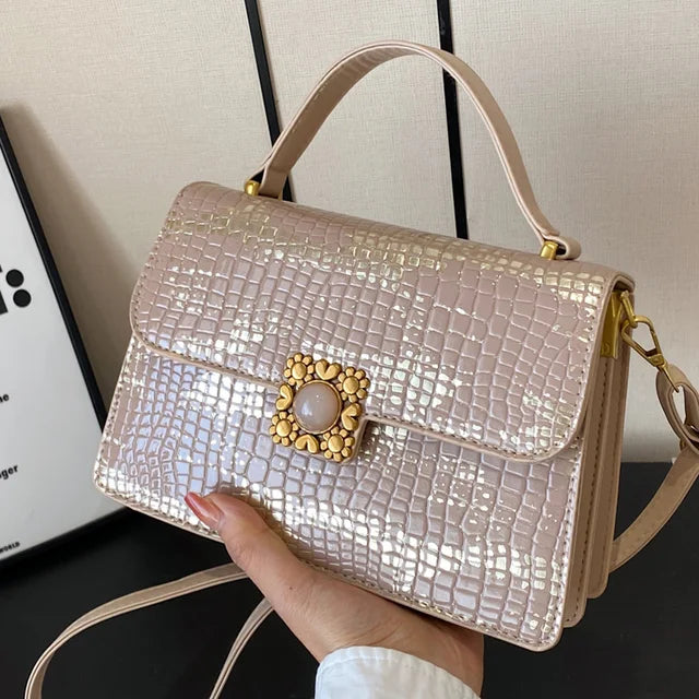 Fashion Women Crocodile  Leather Shoulder Handbags